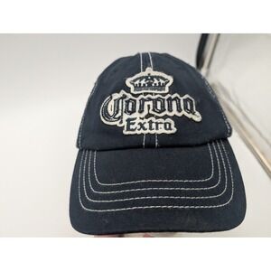 Corona Extra Navy Blue Contrast Stitch Adjustable Strap Back Baseball Hat Cap